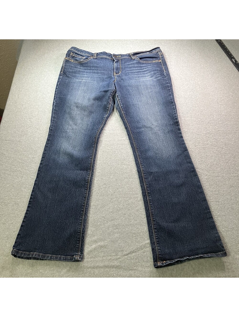 lei Ashley Lowrise Slim Boot Girls Jeans 17 Regular Blue Denim Embroidered